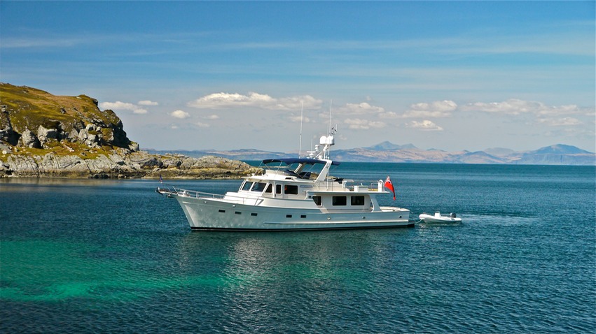Venture II in Glengarrisdale Bay, Jura